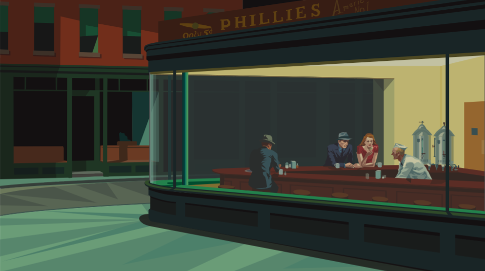 "Nighthawks" by Judy Luo